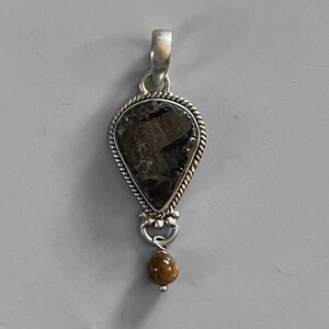 Black Tektite Pendant